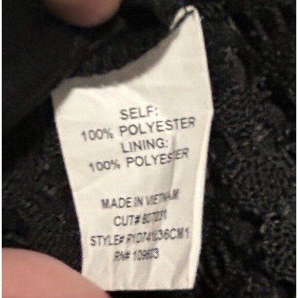 Chris McLaughin Women's 3/4 Sleeve Lace Midi Shift Dress Black Size 12 - Picture 5 of 7